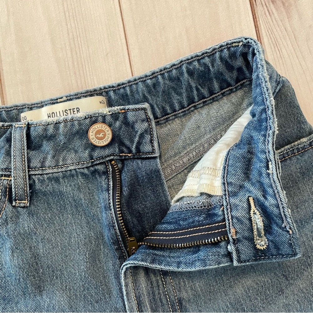 Hollister 90s Ultra High Rise Shorts Women’s 00 | W24 A-Line Jean Shorts Grunge - Picture 9 of 13